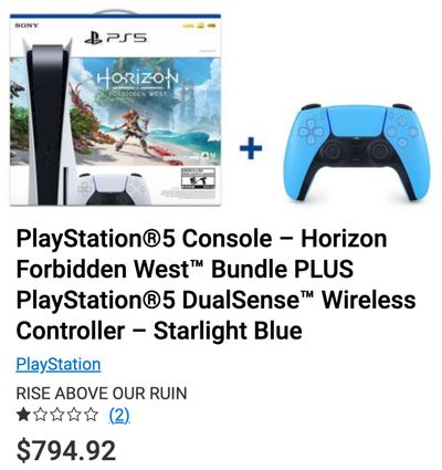 Walmart Canada PlayStation 5 Promotions: Get PlayStation 5 Console Horizon Forbidden West Bundles + Wireless Controller for $794.92 Now!