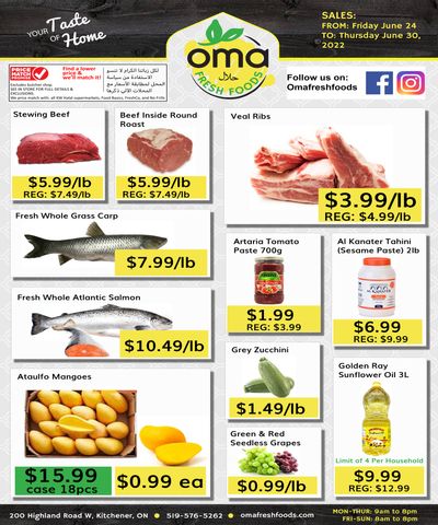 Oma Fresh Foods Flyer June 24 to 30