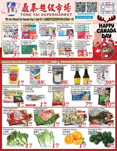 Tone Tai Supermarket Flyer June 24 to 30
