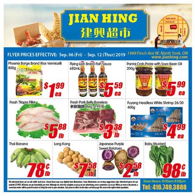 Jian Hing Supermarket (North York) Flyer September 6 to 12