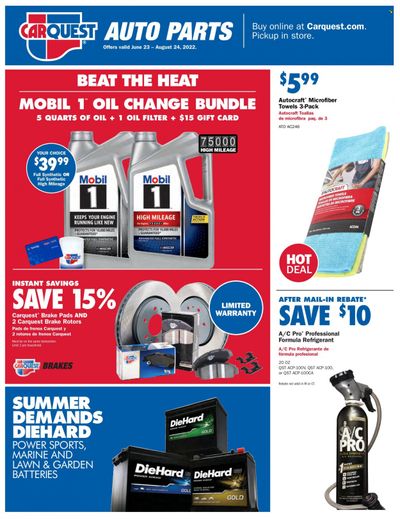 Carquest Weekly Ad Flyer Specials June 23 to August 24, 2022