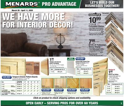 Menards Weekly Ad & Flyer March 29 to April 11