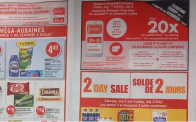 Shoppers Drug Mart Canada Flyer Sneak Peek: 20x The PC Optimum Points July 1st – 3rd