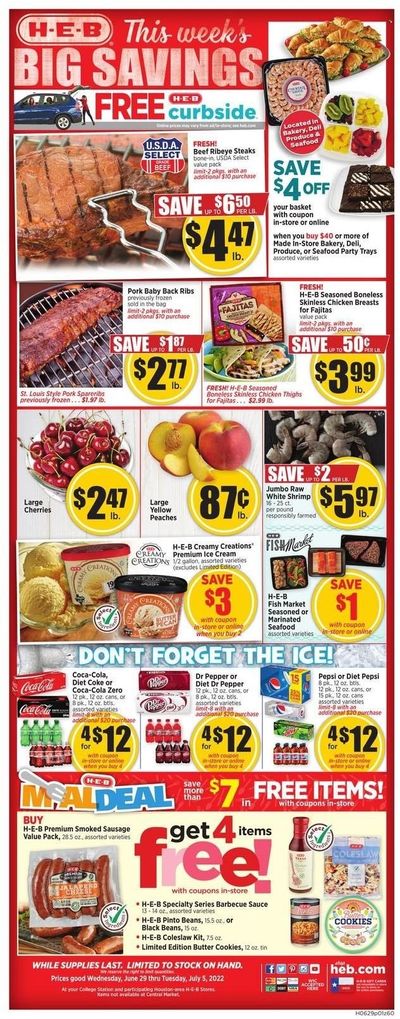 H-E-B (TX) Weekly Ad Flyer June 29 to July 6