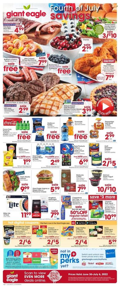 Giant Eagle (OH, PA) Weekly Ad Flyer June 29 to July 6