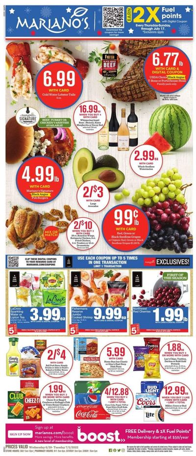 Mariano’s (IL) Weekly Ad Flyer June 29 to July 6