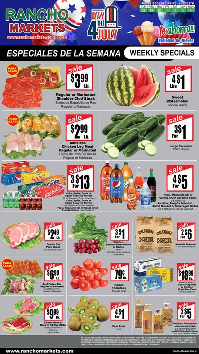 Rancho Markets (UT) Weekly Ad Flyer June 29 to July 6