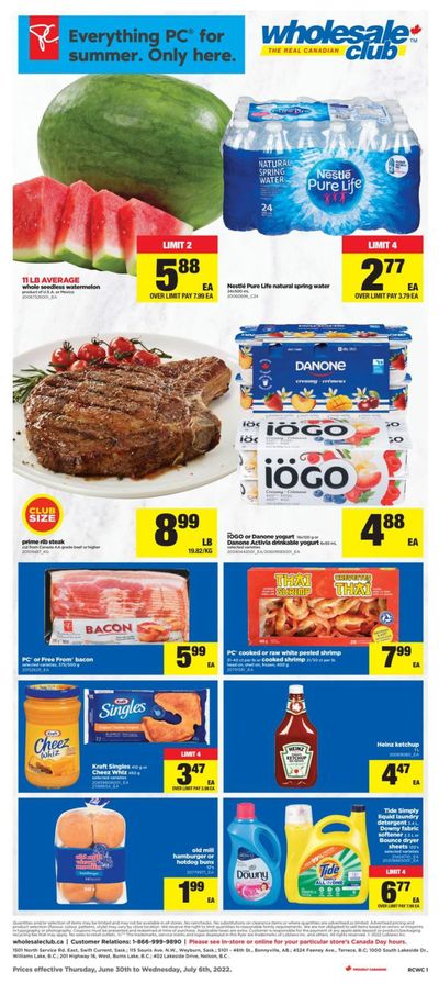 Real Canadian Wholesale Club Flyer June 30 to July 6