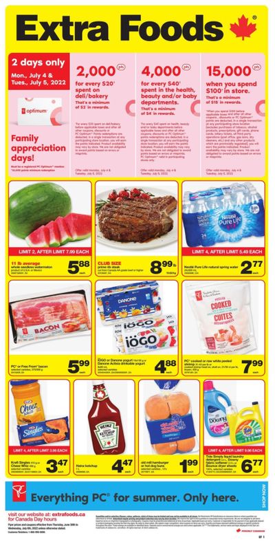 Extra Foods Flyer June 30 to July 6