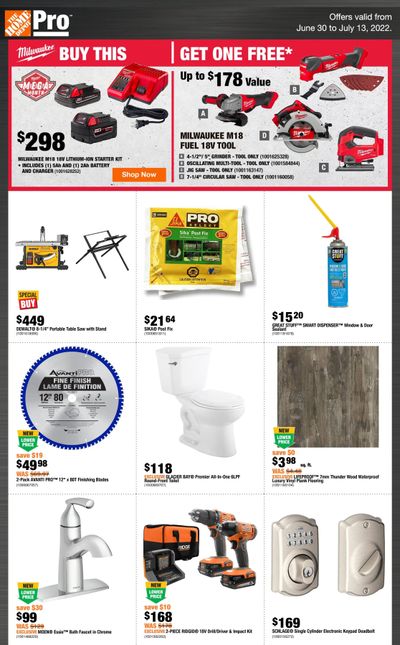 Home Depot Pro Flyer June 30 to July 13