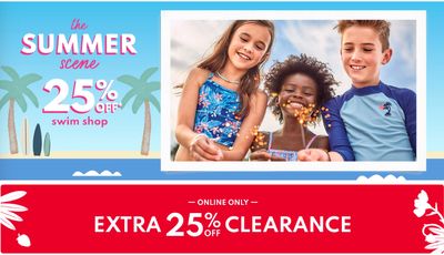 Carter’s OshKosh B’gosh Canada The Summer Scene Sale: Save 25% off Swim Shop + Extra 25% Off Clearance