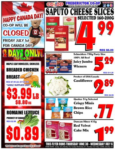 Fredericton Co-op Flyer June 30 to July 6