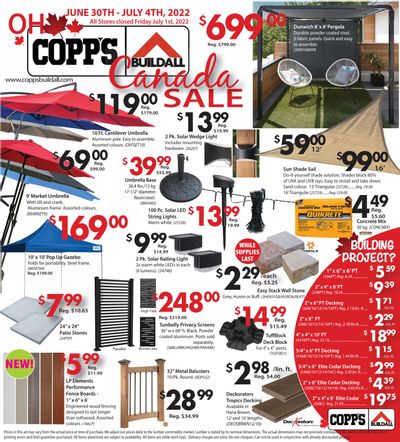 COPP's Buildall Flyer June 30 to July 4