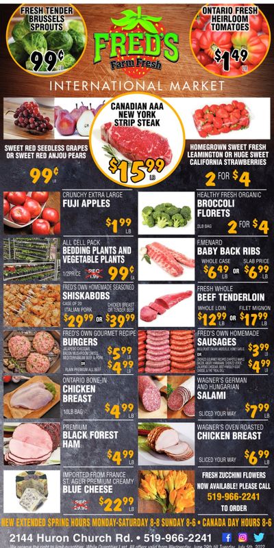 Fred's Farm Fresh Flyer June 29 to July 5
