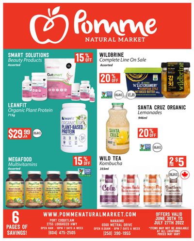 Pomme Natural Market Monthly Flyer June 30 to July 27