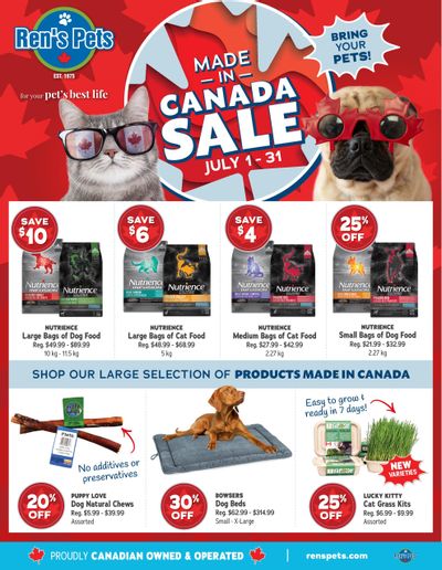 Ren's Pets Depot Made in Canada Sale Flyer July 1 to 31