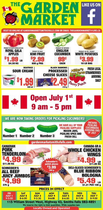 The Garden Market Flyer July 1 to 7
