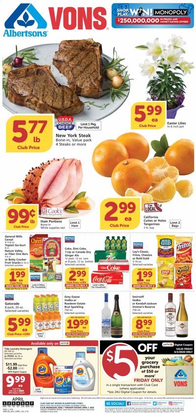 Vons Weekly Ad & Flyer April 1 to 7