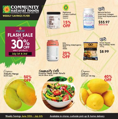 Community Natural Foods Flyer June 30 to July 6