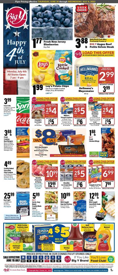 Big Y (CT) Weekly Ad Flyer June 30 to July 7