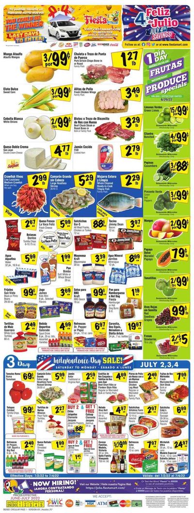 Fiesta Mart (TX) Weekly Ad Flyer June 30 to July 7