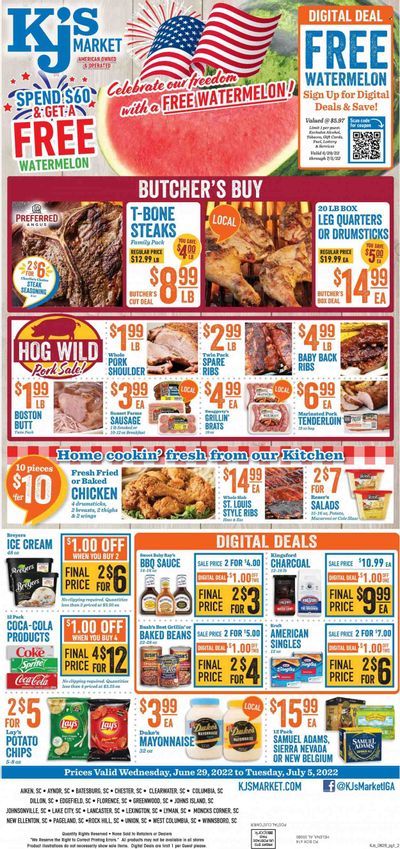 KJ´s Market (GA, SC) Weekly Ad Flyer June 30 to July 7