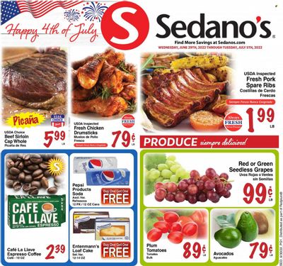 Sedano's (FL) Weekly Ad Flyer June 30 to July 7