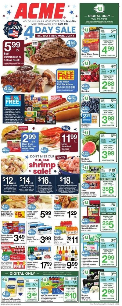 ACME (DE, NJ, NY, PA) Weekly Ad Flyer June 30 to July 7