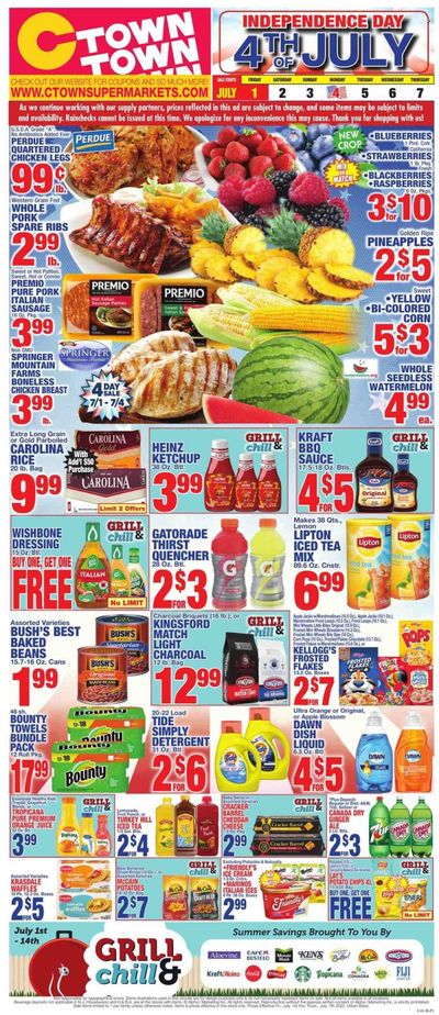 C-Town (CT, FL, MA, NJ, NY, PA) Weekly Ad Flyer June 30 to July 7