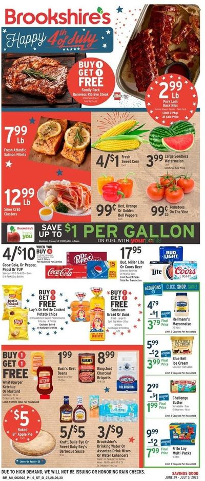Brookshires (AR, LA, TX) Weekly Ad Flyer June 30 to July 7