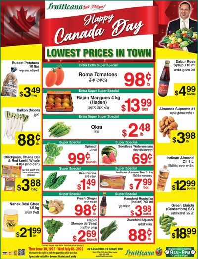 Fruiticana (Greater Vancouver) Flyer June 30 to July 6