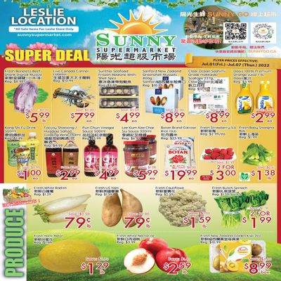 Sunny Supermarket (Leslie) Flyer July 1 to 7