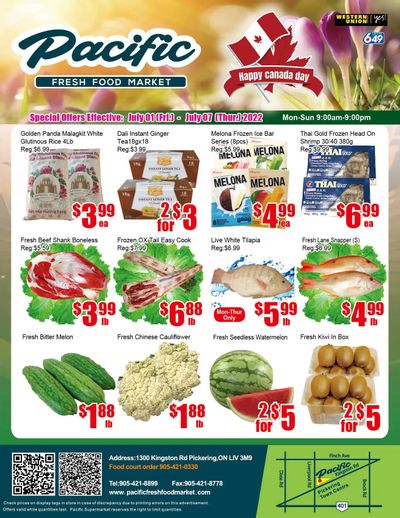 Pacific Fresh Food Market (Pickering) Flyer July 1 to 7