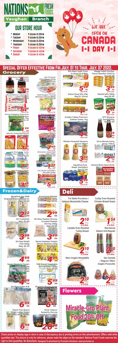 Nations Fresh Foods (Vaughan) Flyer July 1 to 7