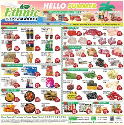 Ethnic Supermarket (Guelph) Flyer July 1 to 7