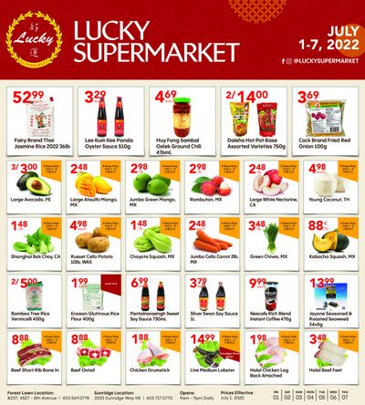 Lucky Supermarket (Calgary) Flyer July 1 to 7
