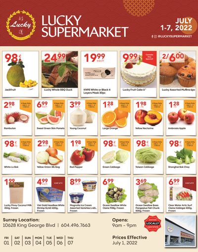 Lucky Supermarket (Surrey) Flyer July 1 to 7