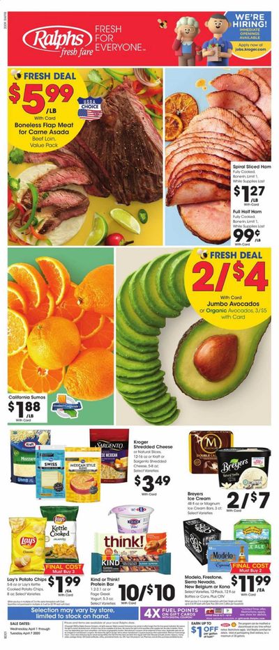 Ralphs Fresh Fare Weekly Ad & Flyer April 1 to 7