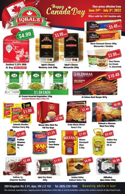 Iqbal Foods (Ajax) Flyer June 24 to July 3