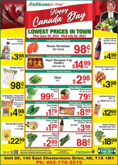 Fruiticana (Chestermere) Flyer June 30 to July 6