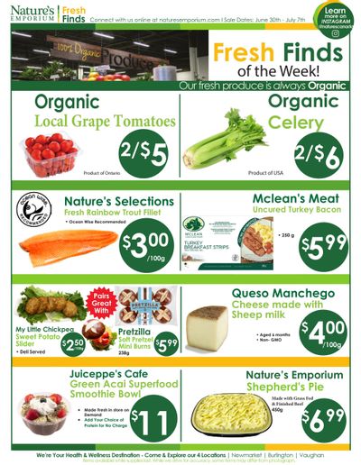 Nature's Emporium Weekly Flyer June 30 to July 7