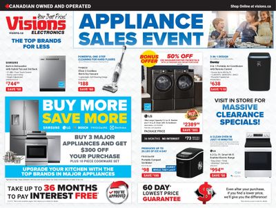 Visions Electronics Appliance Sales Event Flyer July 1 to 7
