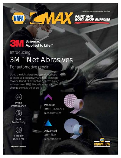 NAPA Auto Parts CMAX Paint and Body Shop Supplies Flyer July 1 to September 30