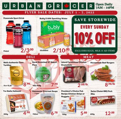 Urban Grocer Flyer July 1 to 7