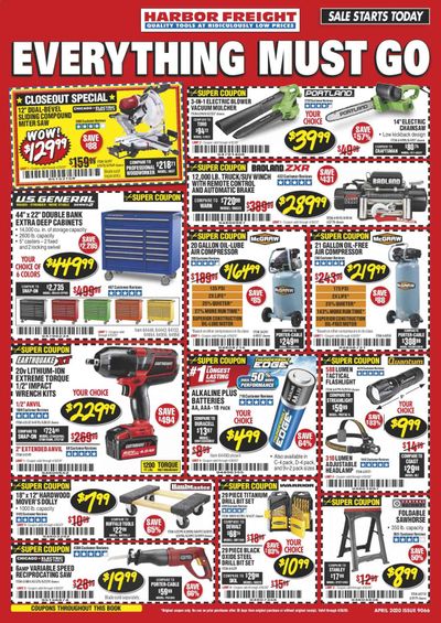 Harbor Freight Weekly Ad & Flyer April 1 to 30