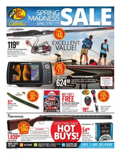 Cabela's Weekly Ad & Flyer April 2 to 15