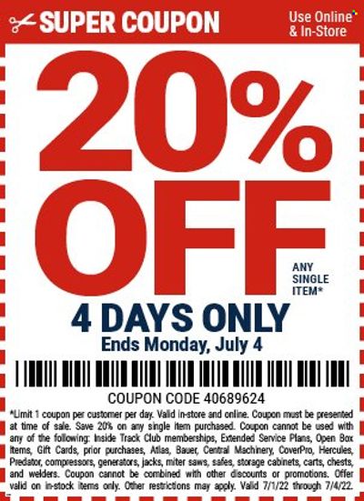 Harbor Freight Weekly Ad Flyer July 2 to July 9