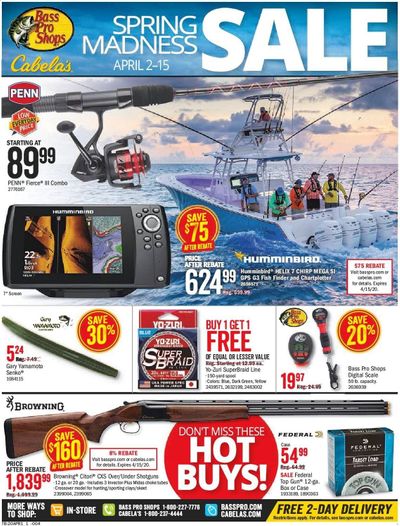Bass Pro Shops Weekly Ad & Flyer April 2 to 15