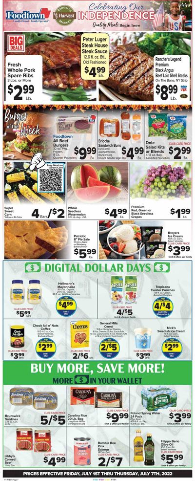 Foodtown (NJ, NY, PA) Weekly Ad Flyer July 2 to July 9