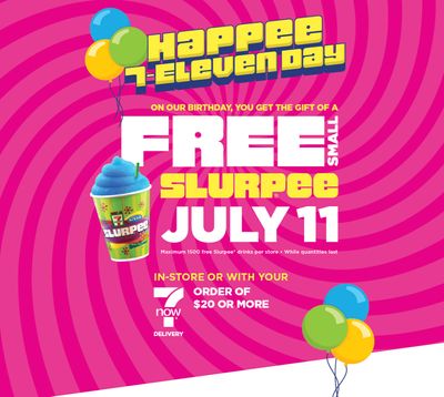 7-Eleven Canada Promotion: Enjoy a FREE Small Slurpee, Monday July 11